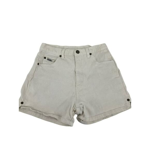 Vintage Bill Blass Off White Denim Shorts High Waisted 6 Petites - Picture 1 of 6